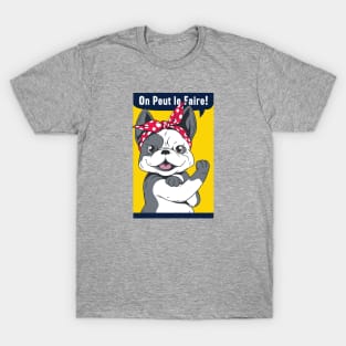 Funny French Bulldog Rosie the Riveter T-Shirt